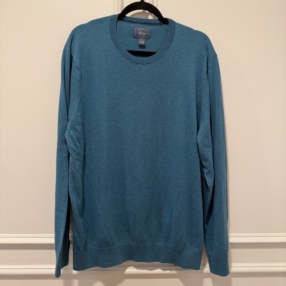 G.H. Bass & Co. Crewneck Sweater Teal Blue Size XL‎